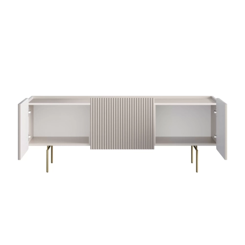 Szafka RTV Malmi 150 cm - kaszmir / złote nóżki